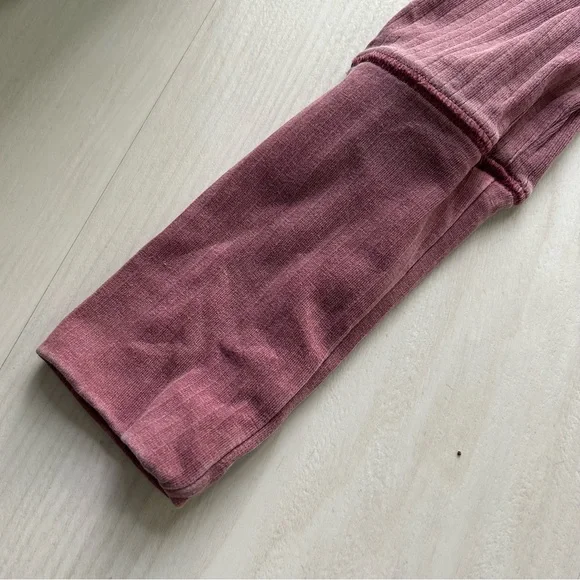 Free People Layering Mauve Long Sleeve Thermal Mock Neck Top Size Women’s Small - Picture 3 of 4
